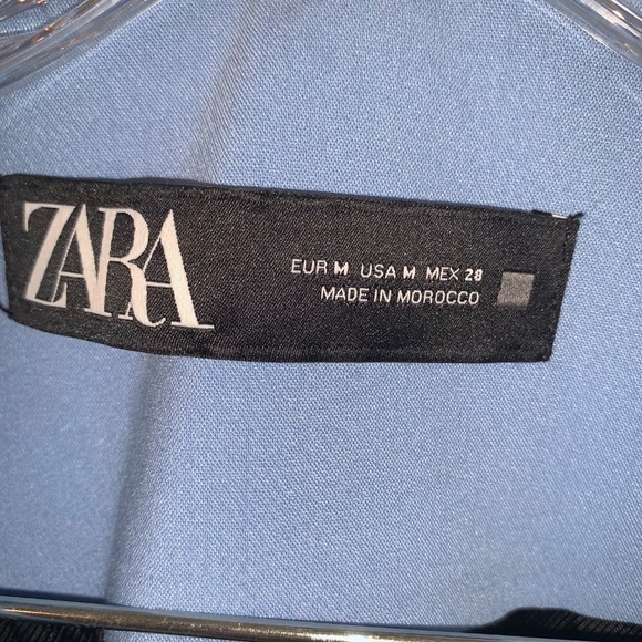 Zara Bloggers Fav Lapelless Fitted Blazer Blue M - Picture 6 of 16